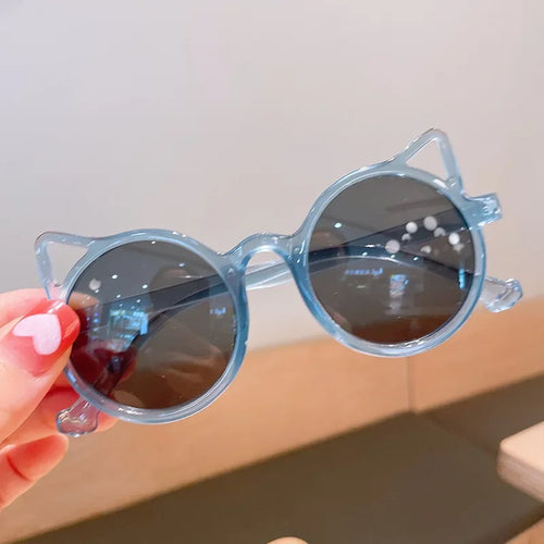 New Children's Sunblock Sunglasses Cartoon Personality Cat Ear
