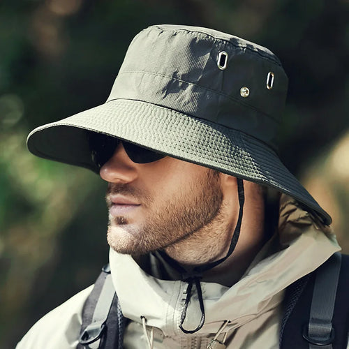 Summer Bucket Hat For Men Fisherman Cap Fishing Outdoor Sunshade Big