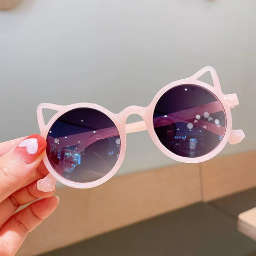 New Children's Sunblock Sunglasses Cartoon Personality Cat Ear