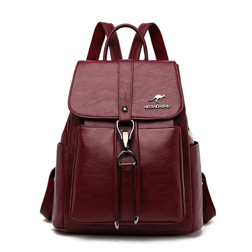 Bagpack Luxury Women Backpack Soft Leather Backpacks for Teenage Girls