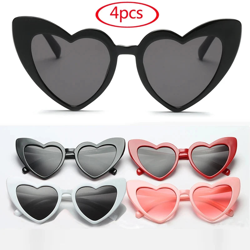 Heart Shaped Sunglasses Women Cat Eye Female Sun Glasses Brand Retro