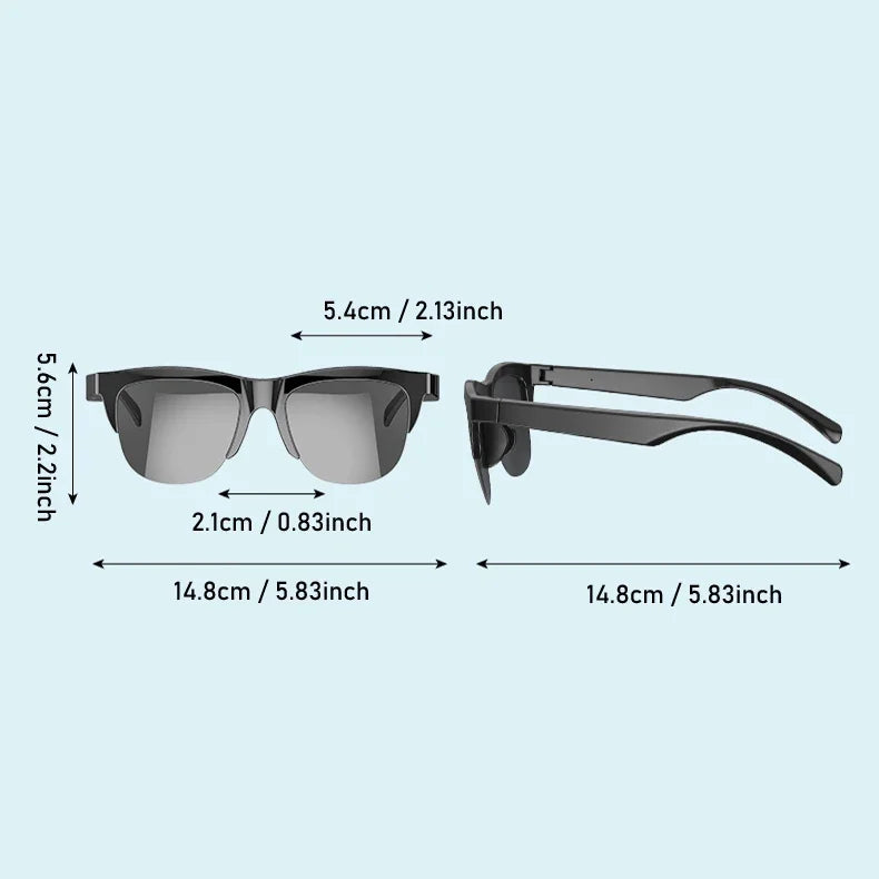 Smart Bluetooth V5.3 Sunglasses Glasses Call Outdoor Sports Headphones