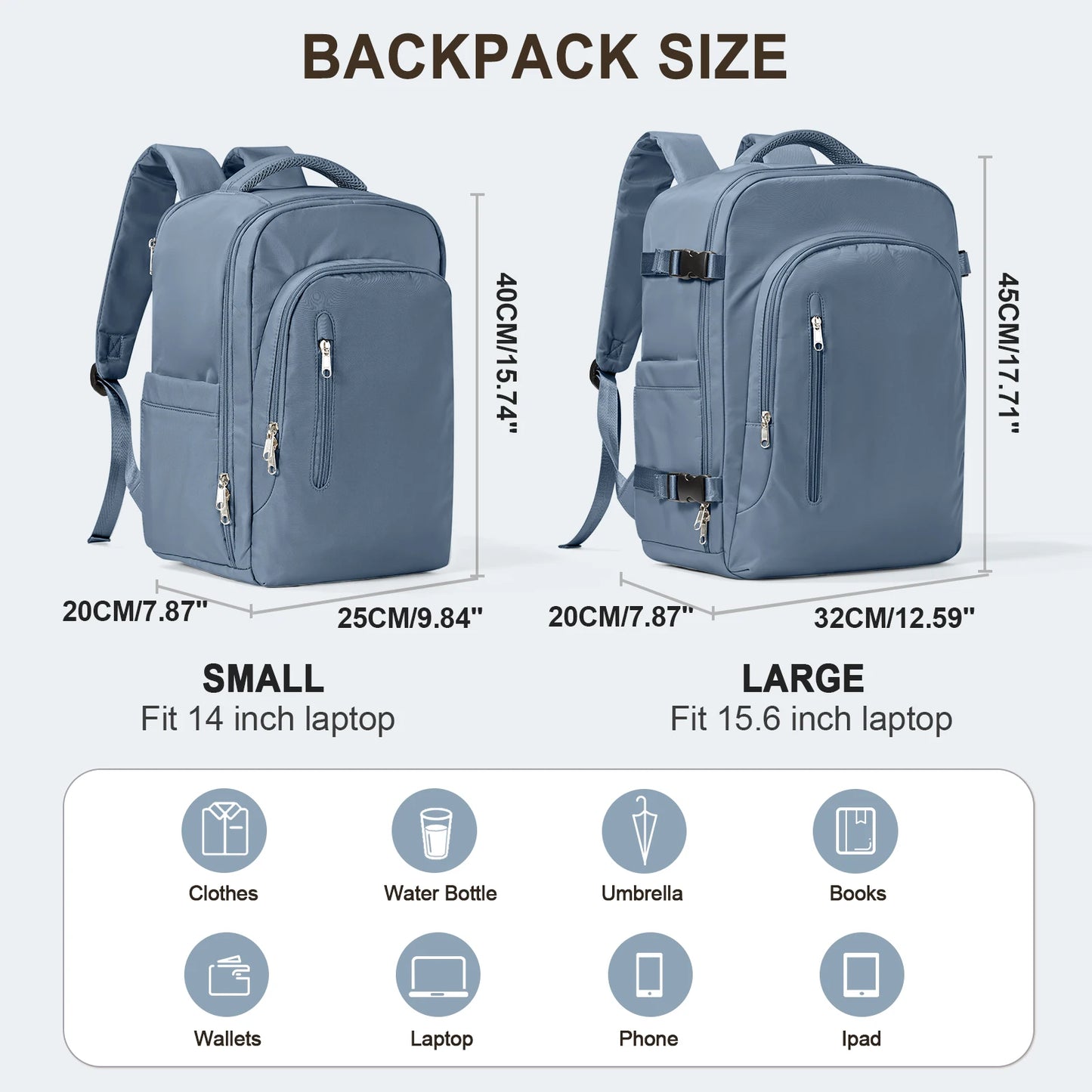 Laptop Bag Travel Backpack for Women Large Capacity Easyjet Carry-Ons