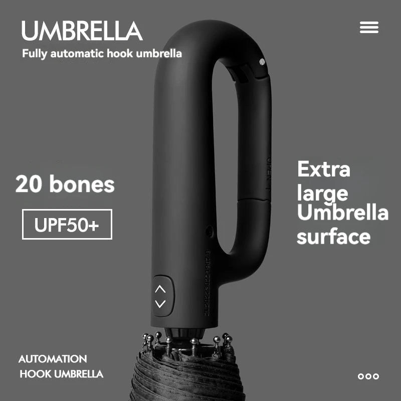Ring Buckle Design 20 Rib Fully Automatic Umbrella for Men Folding