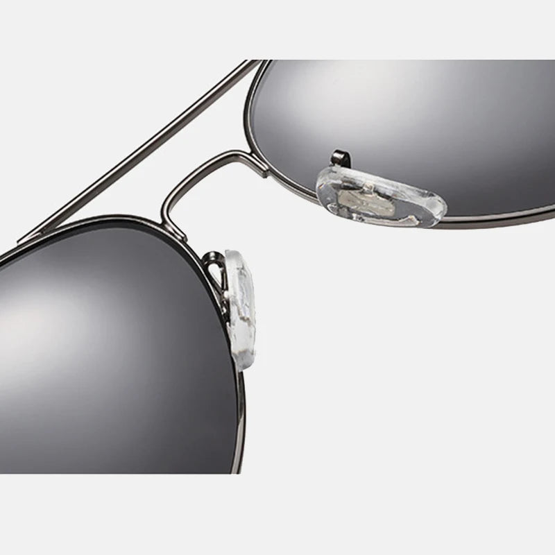 Classic Pilot Polarized Sunglasses Men Luxury Metal Black Aviation Sun