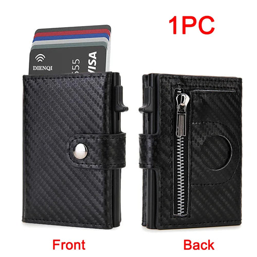 Rfid Carbon Fiber Men Wallets for Airtag Luxury Slim Mini Credit Card
