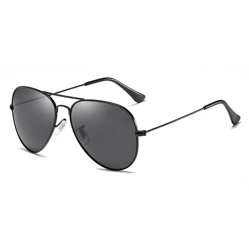 Classic Pilot Polarized Sunglasses Men Luxury Metal Black Aviation Sun