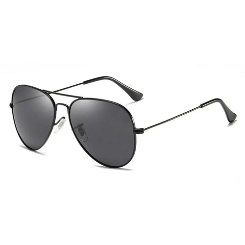 Classic Pilot Polarized Sunglasses Men Luxury Metal Black Aviation Sun