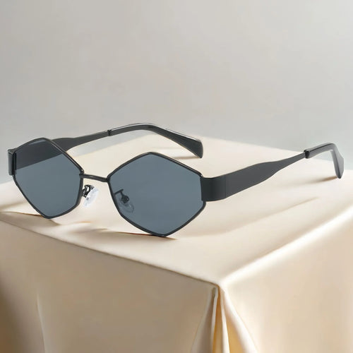 Fashion Hexagon Sunglasses Women 2024 Luxury Brand Design Unique