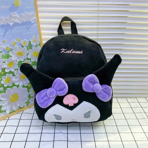 Kuromi Cinnamoroll & My Melody Plush Backpack Adorable,
