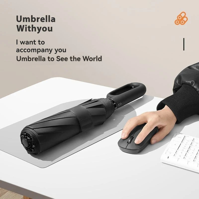 Ring Buckle Design 20 Rib Fully Automatic Umbrella for Men Folding