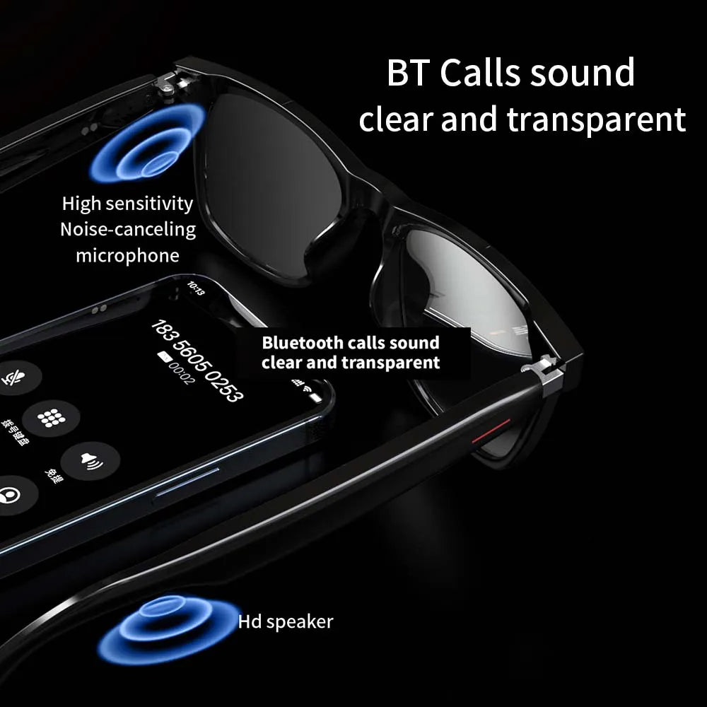 SENBONO Smart Glasses Wireless Bluetooth Hands-Free Call Music