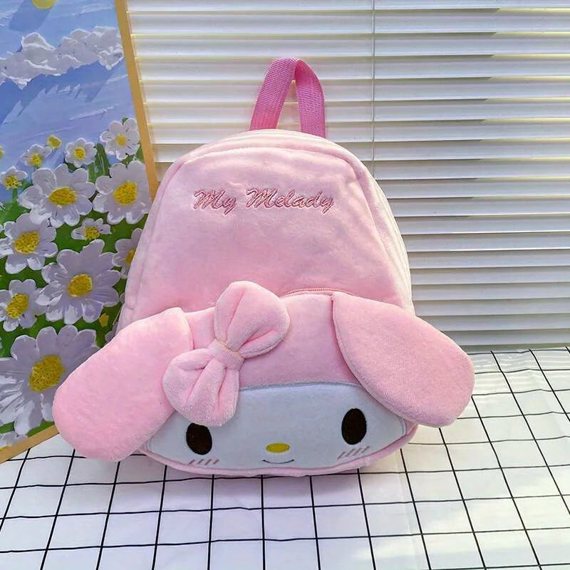 Kuromi Cinnamoroll & My Melody Plush Backpack Adorable,