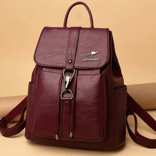 Bagpack Luxury Women Backpack Soft Leather Backpacks for Teenage Girls