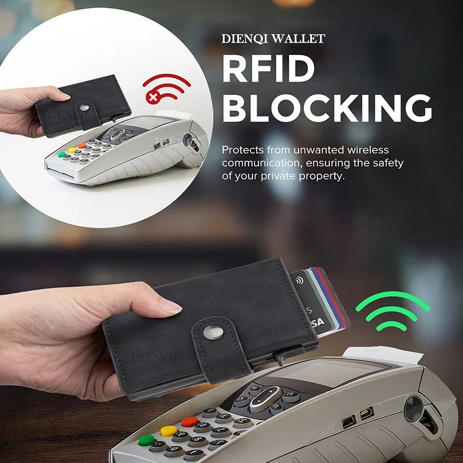 Rfid Carbon Fiber Men Wallets for Airtag Luxury Slim Mini Credit Card