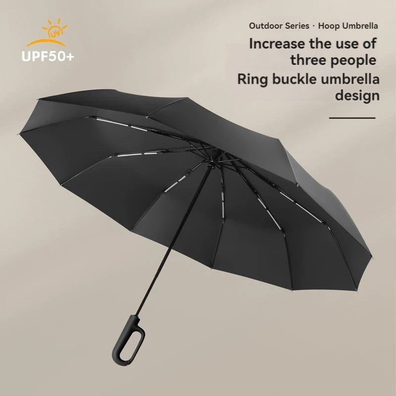 Ring Buckle Design 20 Rib Fully Automatic Umbrella for Men Folding