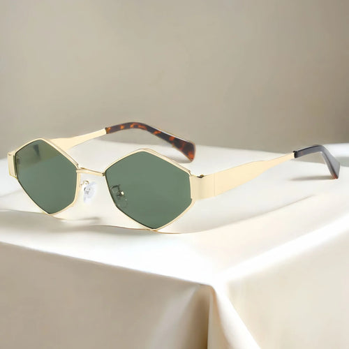 Fashion Hexagon Sunglasses Women 2024 Luxury Brand Design Unique