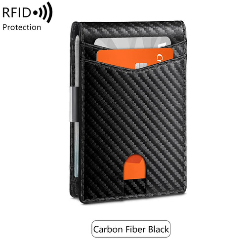 Minimalist men's RFID blocking multi-functional ultra-thin 12-card