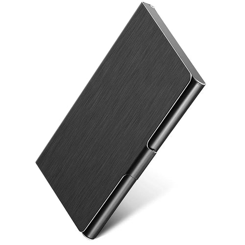 Metal Business Card Holder - Slim Pocket Business Card Case for Men &