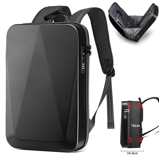 Men's 15.6" Laptop Hard Shell Backpack Waterproof Anti-theft