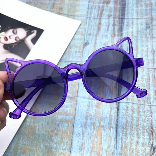 New Children's Sunblock Sunglasses Cartoon Personality Cat Ear
