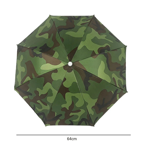 Portable Rain Umbrella Hat Foldable Outdoor Sun Shade Caps Waterproof