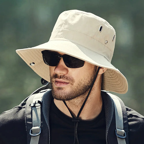 Summer Bucket Hat For Men Fisherman Cap Fishing Outdoor Sunshade Big