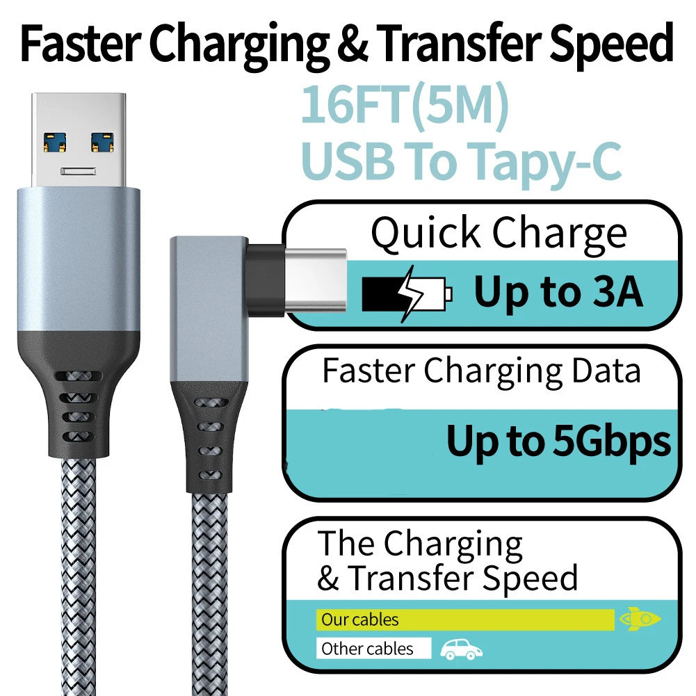 Link Cable 3 6 5M USB A To Type C For Oculus Quest 2 Quest2 Accessory