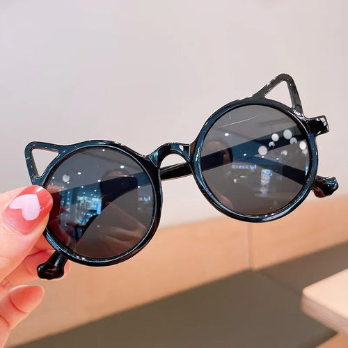 New Children's Sunblock Sunglasses Cartoon Personality Cat Ear