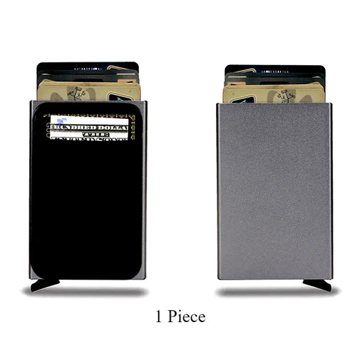 Rfid Smart Credit Card Holder Wallets Metal Slim Pop Up Minimalist Men