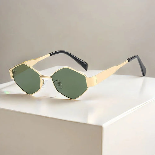 Fashion Hexagon Sunglasses Women 2024 Luxury Brand Design Unique