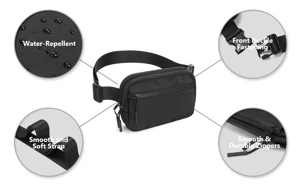 Casual Minimalist Small Crossbody Bag, All-Match Outdoor Sports Zipper