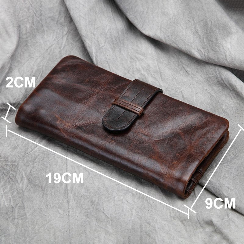 High Capacity Waxed Leather Wallet