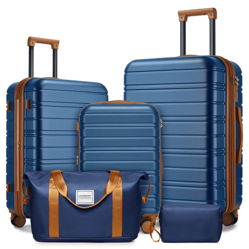 Luggage Sets 5 Piece with Duffel Bags, Hardside Expandable Suitcases