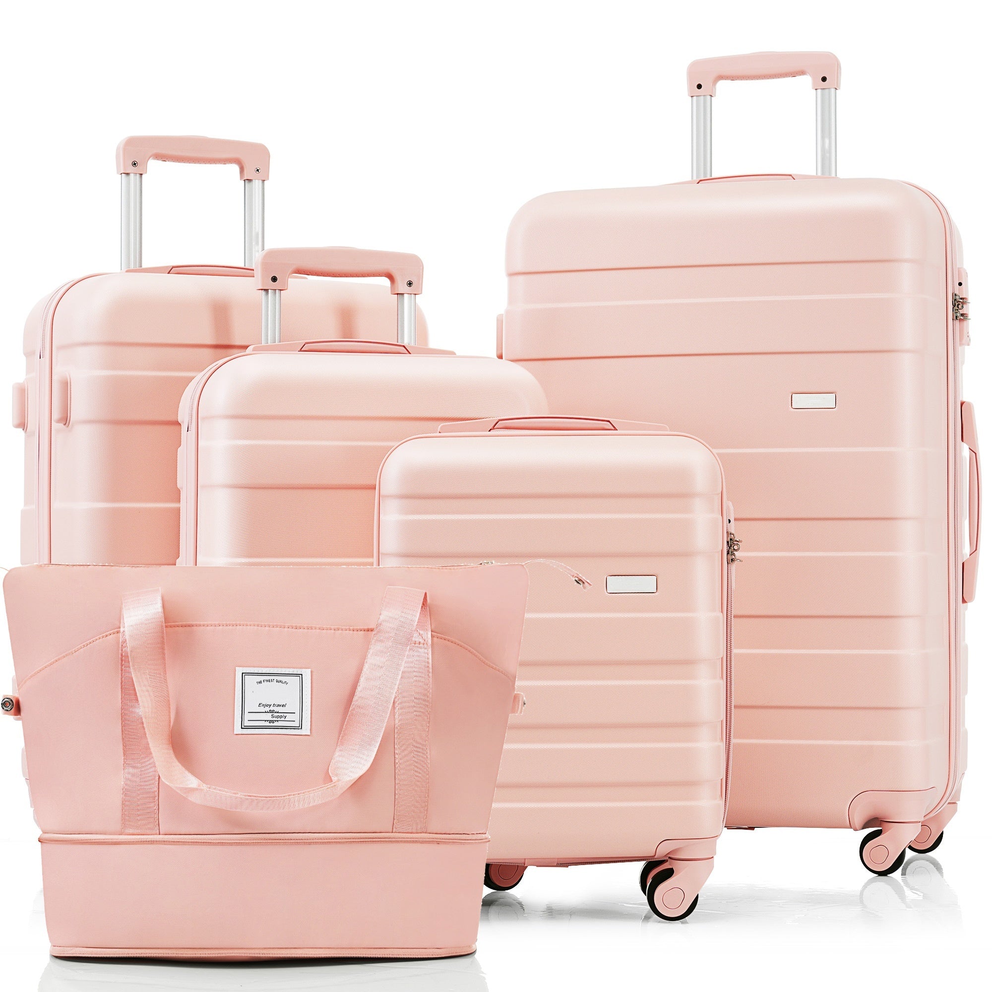 5-Piece Luggage Set with Expandable Travel Bag - Includes 16", 20",