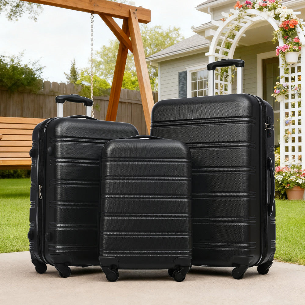 3 Piece Luggage Set Hardside Spinner Suitcase with TSA Lock 20' 24'