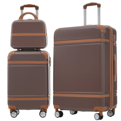 Hardshell Luggage Sets 3 Pieces 20'+28' Luggages and Cosmetic Case
