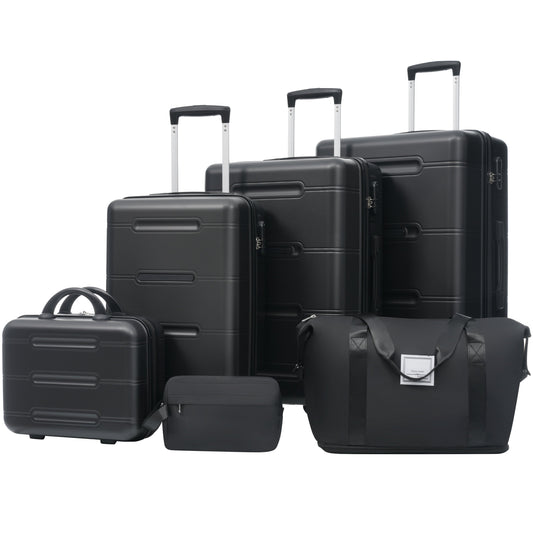 6 Piece Luggage Set,Lightweight Hardshell Suitcase with Double Spinner
