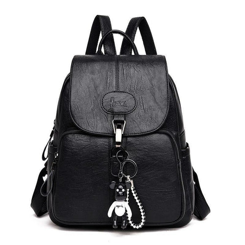 Soft Leather Anti-theft Travel Backpack For Women