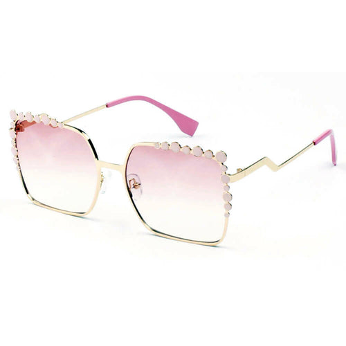 CHICO | Luxury Fashion Oversized Square Metal Frame Bubbles Sunglasses