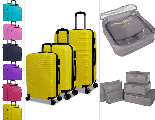 3 Piece Luggage Set Lattitude Collection w/ Luggage Organizer