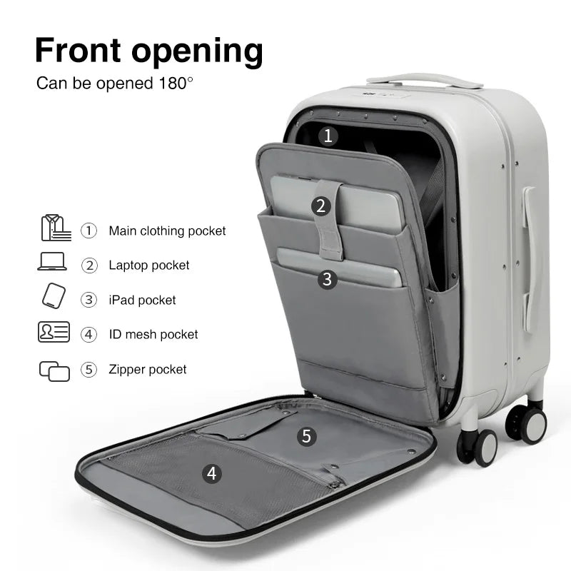 Mixi Brand Luxury Design Carry On Suitcase Polycarbonate Travel