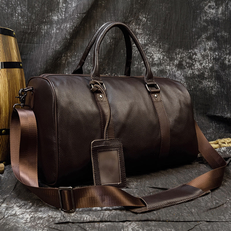 Maheu Hot Genuine Leather Men Women Travel Bag Soft Real Leather