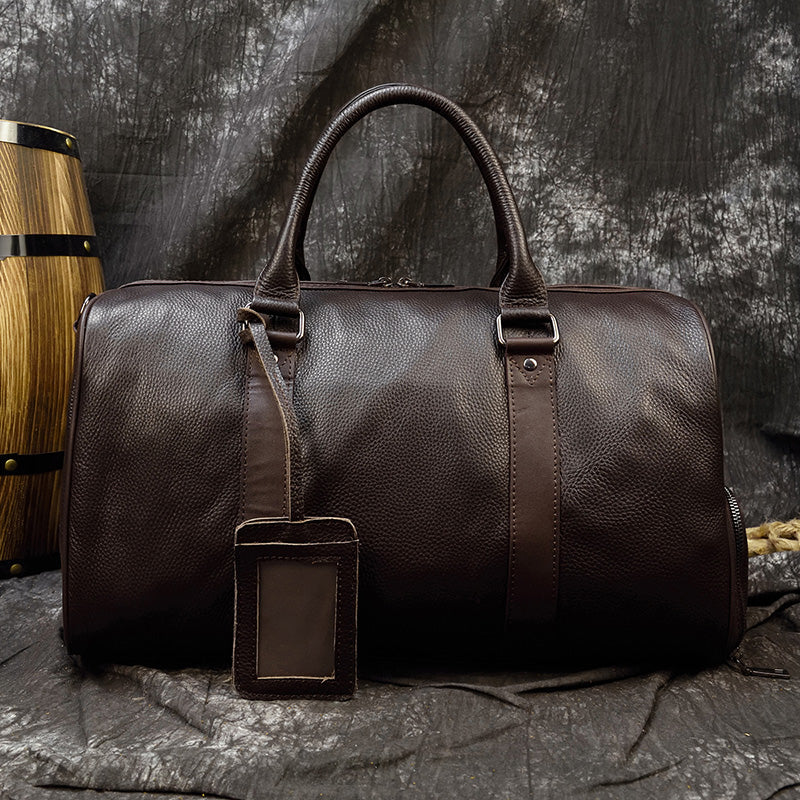 Maheu Hot Genuine Leather Men Women Travel Bag Soft Real Leather