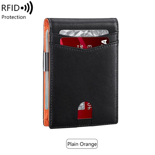 Minimalist men's RFID blocking multi-functional ultra-thin 12-card