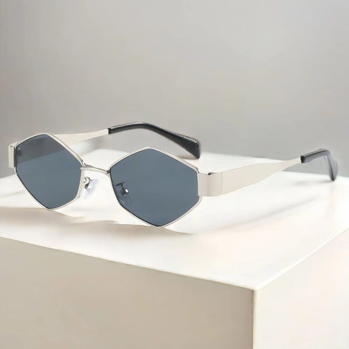 Fashion Hexagon Sunglasses Women 2024 Luxury Brand Design Unique