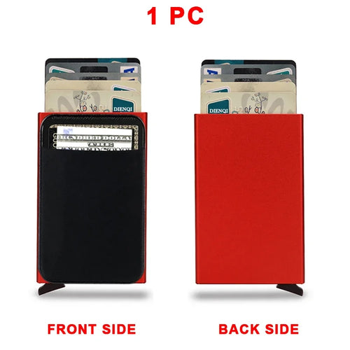 Rfid Smart Credit Card Holder Wallets Metal Slim Pop Up Minimalist Men