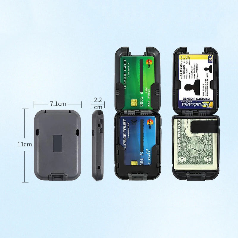 RFID Anti-Theft Brush Multi-Function Card Bag Aluminum Alloy Wallet