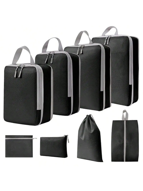 4 pcs/set Compressible Packing Travel Storage Bag Cubes Waterproof