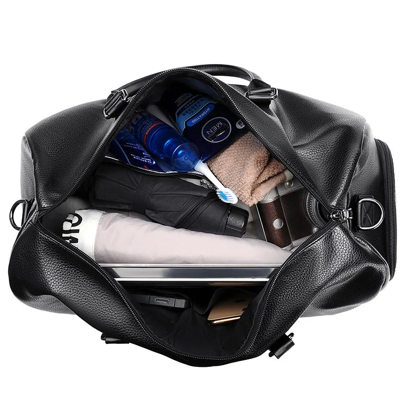 Luxury Brand Leather Travel Bags Handbag Travel Men Large Luggage Tote